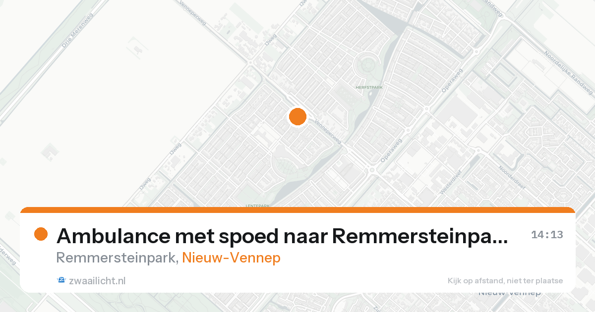 Ambulance met spoed naar Remmersteinpark in Nieuw-Vennep — 1 jun 2026