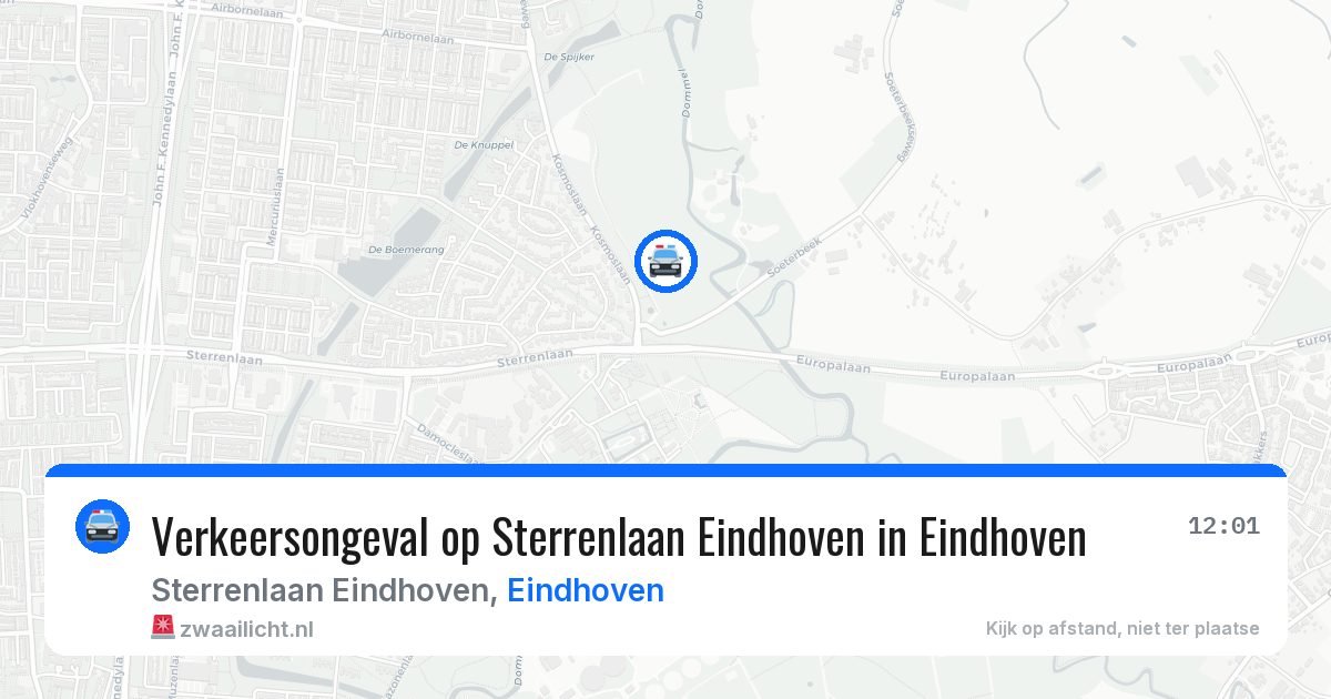 Verkeersongeval op Sterrenlaan Eindhoven in Eindhoven — 28 jan 2026