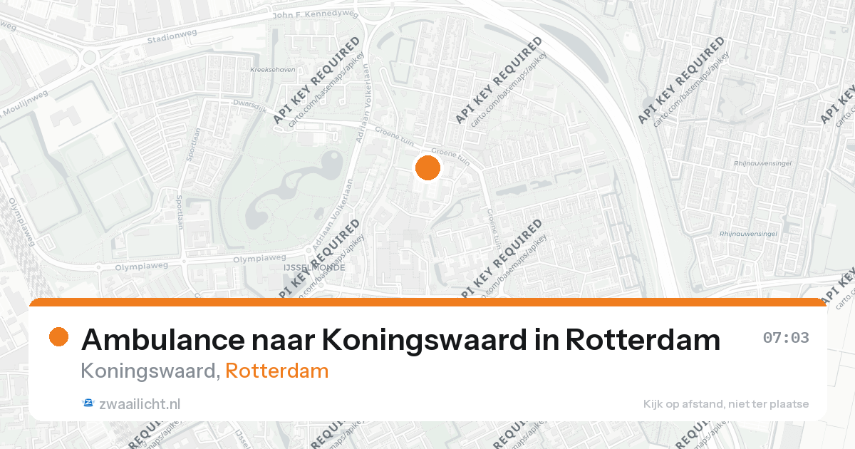 Ambulance naar Koningswaard in Rotterdam — 16 jul 2026