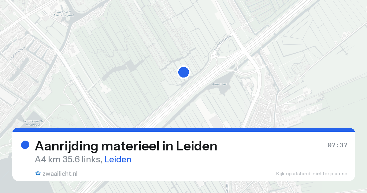 Aanrijding materieel in Leiden — 19 aug 2026