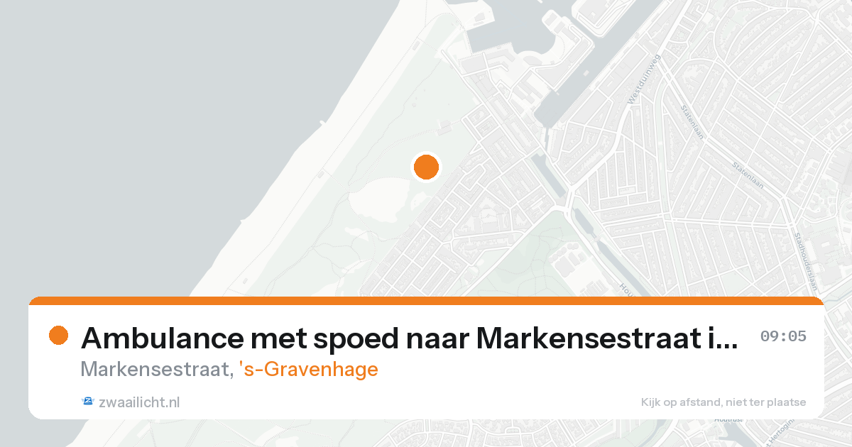Ambulance met spoed naar Markensestraat in 's-Gravenhage — 20 aug 2026