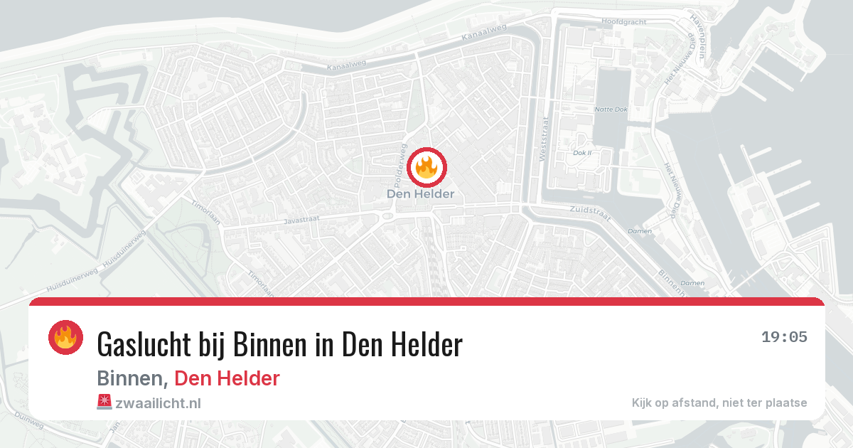 Gaslucht bij Binnen in Den Helder — 22 apr 2026