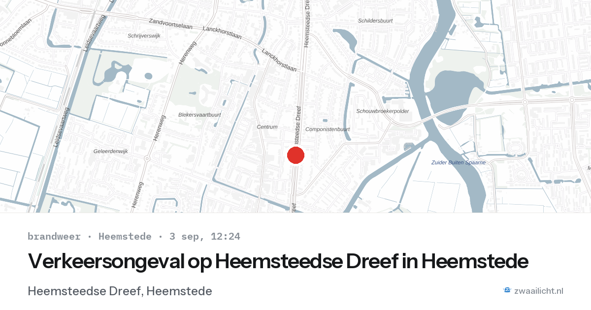 Verkeersongeval op Heemsteedse Dreef in Heemstede — 3 sep 2026