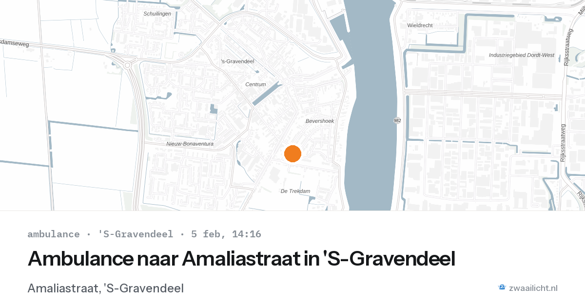 Ambulance naar Amaliastraat in 'S-Gravendeel — 5 feb 2026