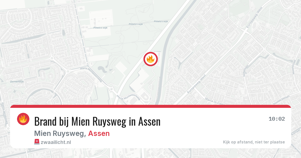 Brand bij Mien Ruysweg in Assen — 12 aug 2026