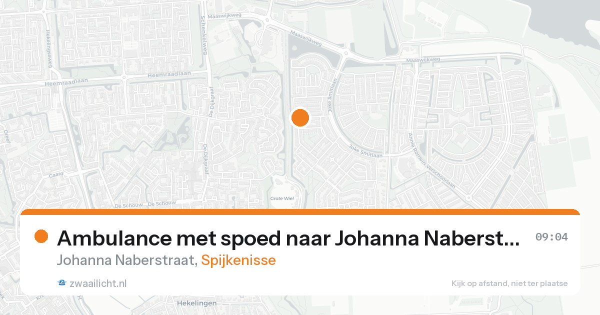 Ambulance met spoed naar Johanna Naberstraat in Spijkenisse — 15 jul 2026