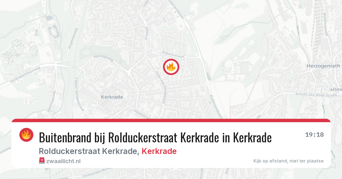 Buitenbrand bij Rolduckerstraat Kerkrade in Kerkrade — 24 jul 2026