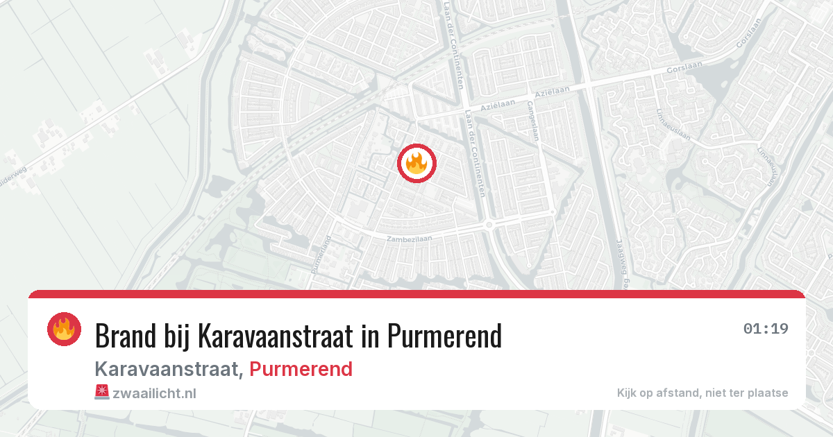 Brand bij Karavaanstraat in Purmerend — 24 jul 2026