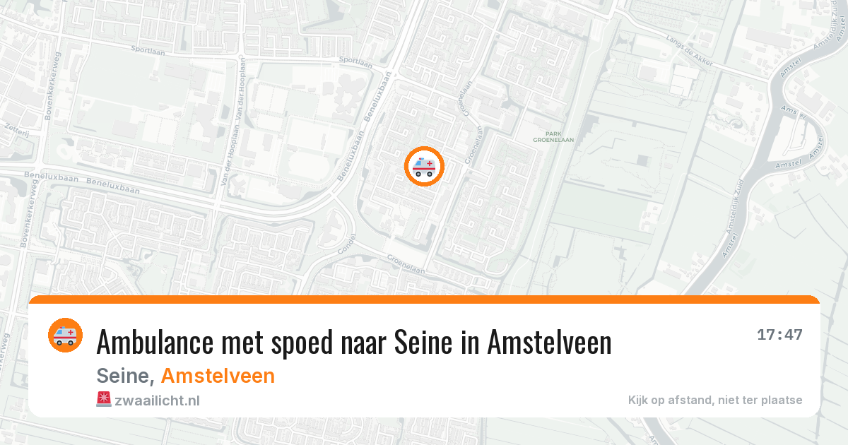 Ambulance met spoed naar Seine in Amstelveen — 23 mei 2026