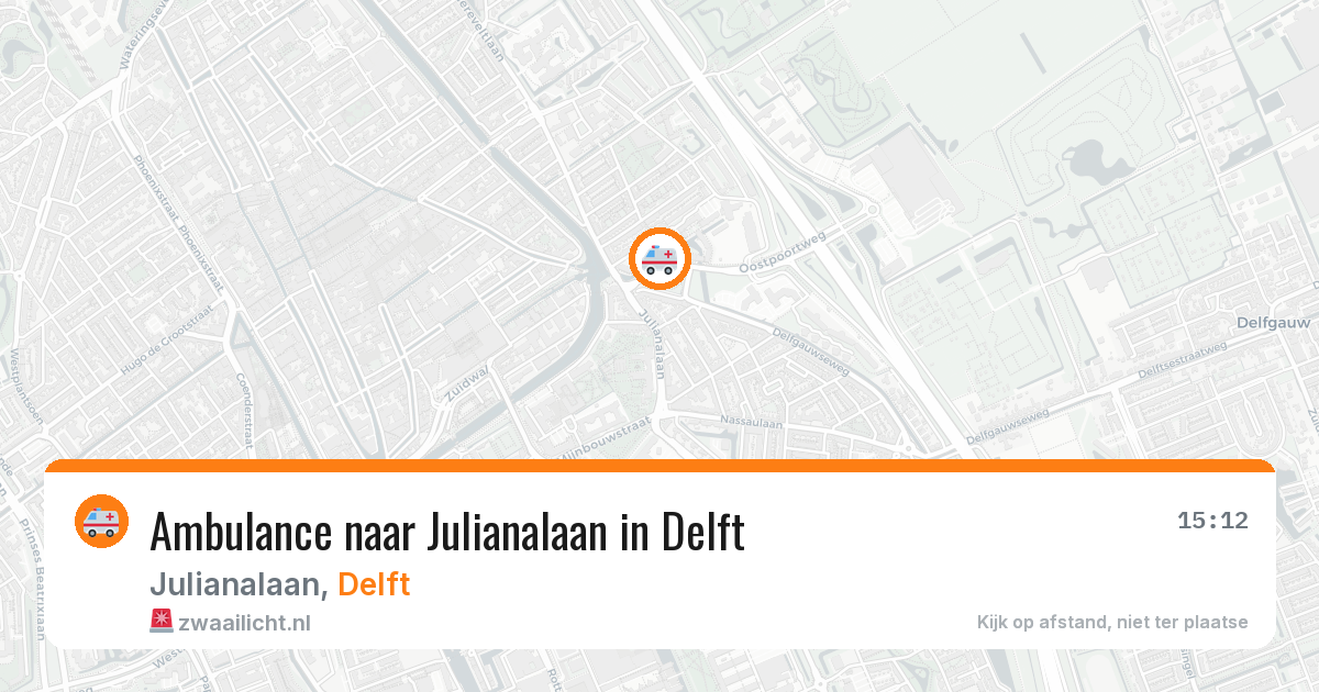 Ambulance naar Julianalaan in Delft — 12 mei 2026