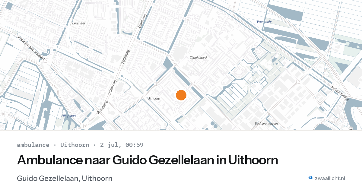 Ambulance naar Guido Gezellelaan in Uithoorn — 1 jul 2026