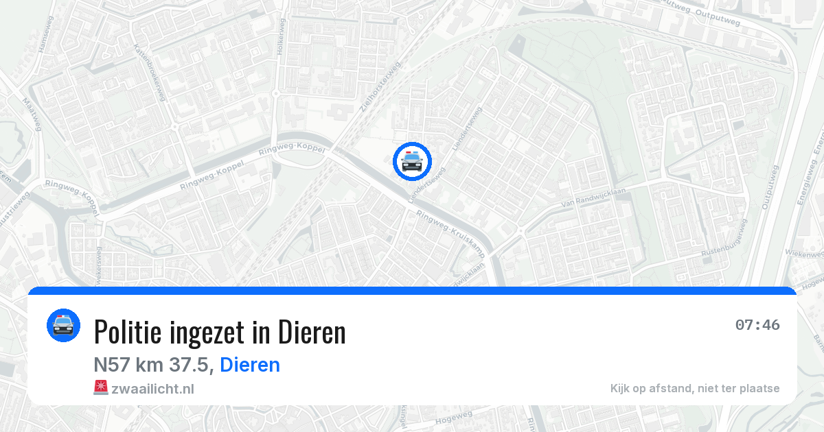 Politie ingezet in Dieren — 12 apr 2026 | 🚨 Zwaailicht.nl
