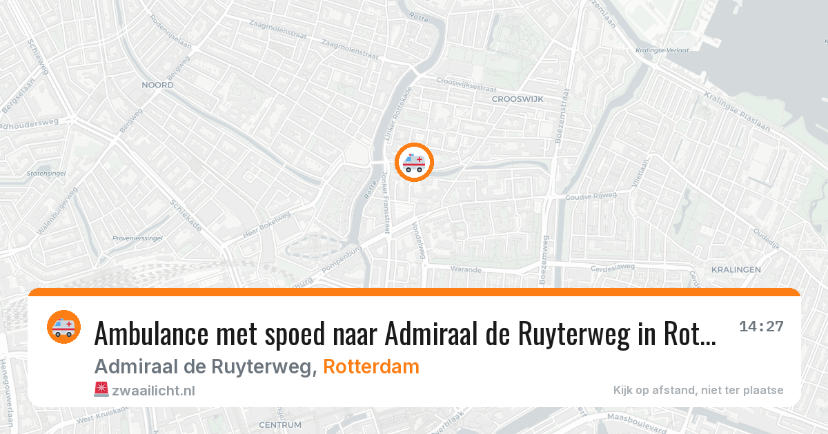 Ambulance met spoed naar Admiraal de Ruyterweg in Rotterdam — 4 aug 2026