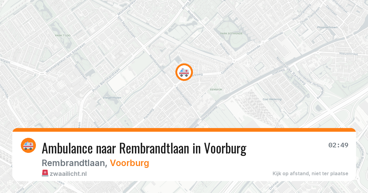 Ambulance naar Rembrandtlaan in Voorburg — 20 mei 2026