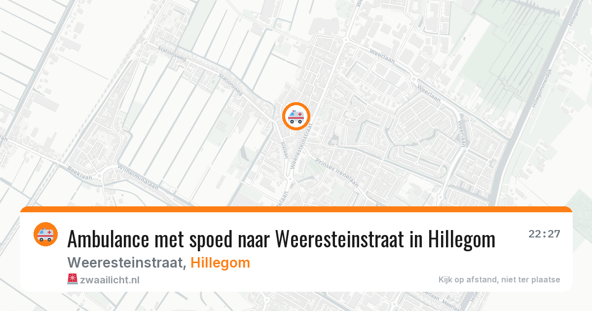 Ambulance met spoed naar Weeresteinstraat in Hillegom — 8 apr 2026