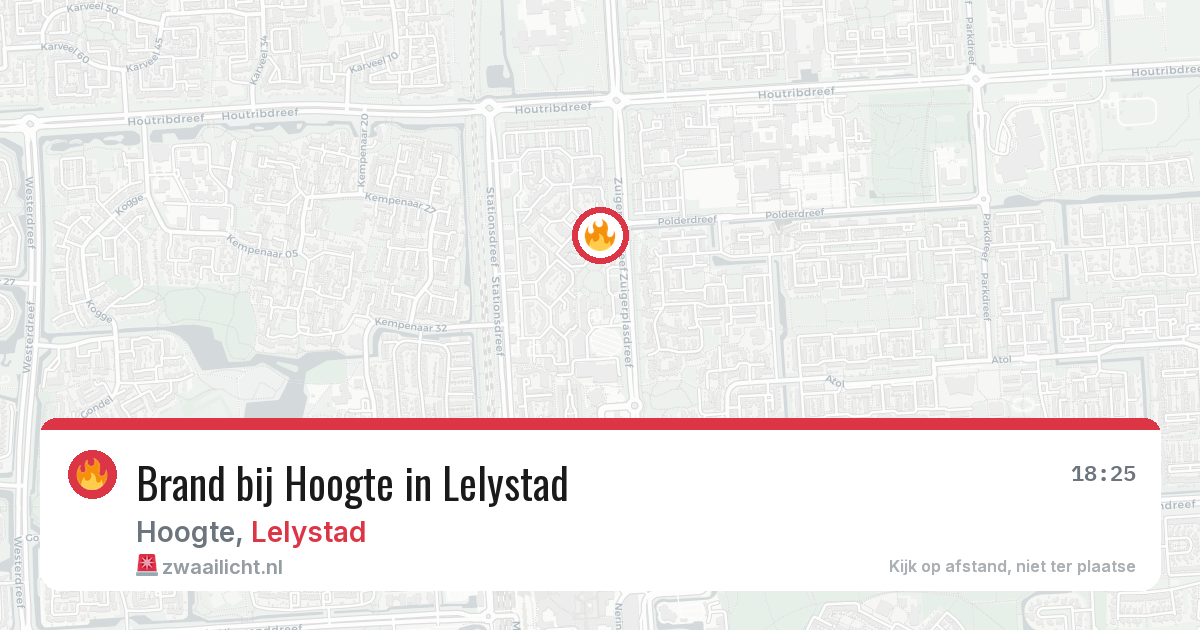 Brand bij Hoogte in Lelystad — 26 jun 2026