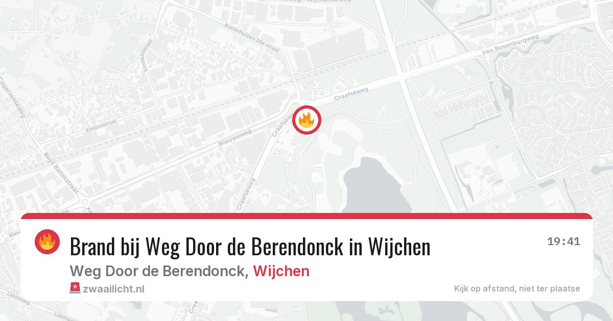 Brand bij Weg Door de Berendonck in Wijchen — 7 jul 2026