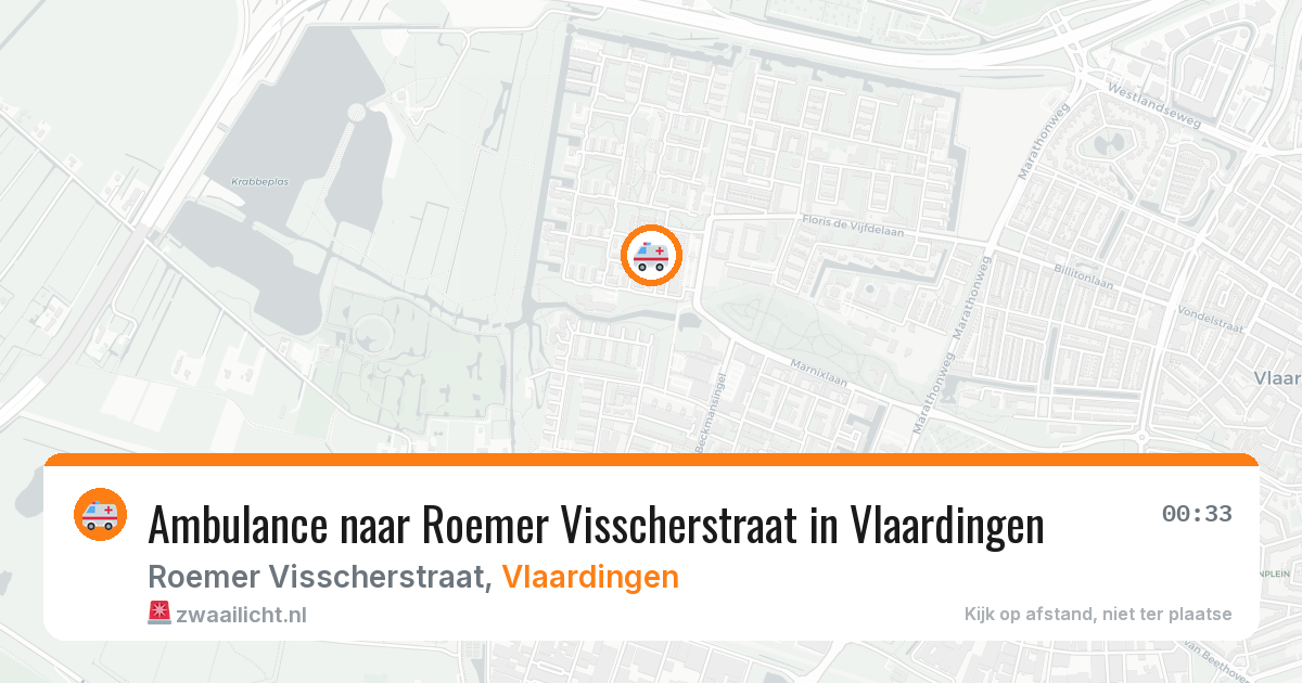 Ambulance naar Roemer Visscherstraat in Vlaardingen — 29 jan 2026