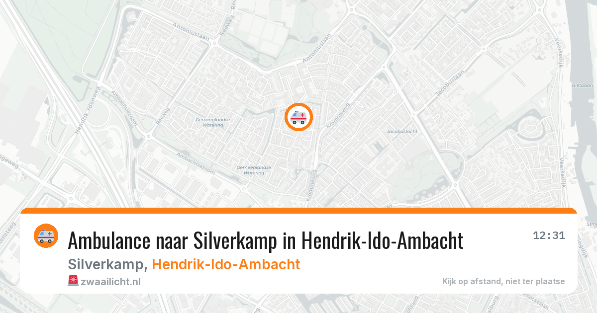 Ambulance naar Silverkamp in Hendrik-Ido-Ambacht — 6 jul 2026