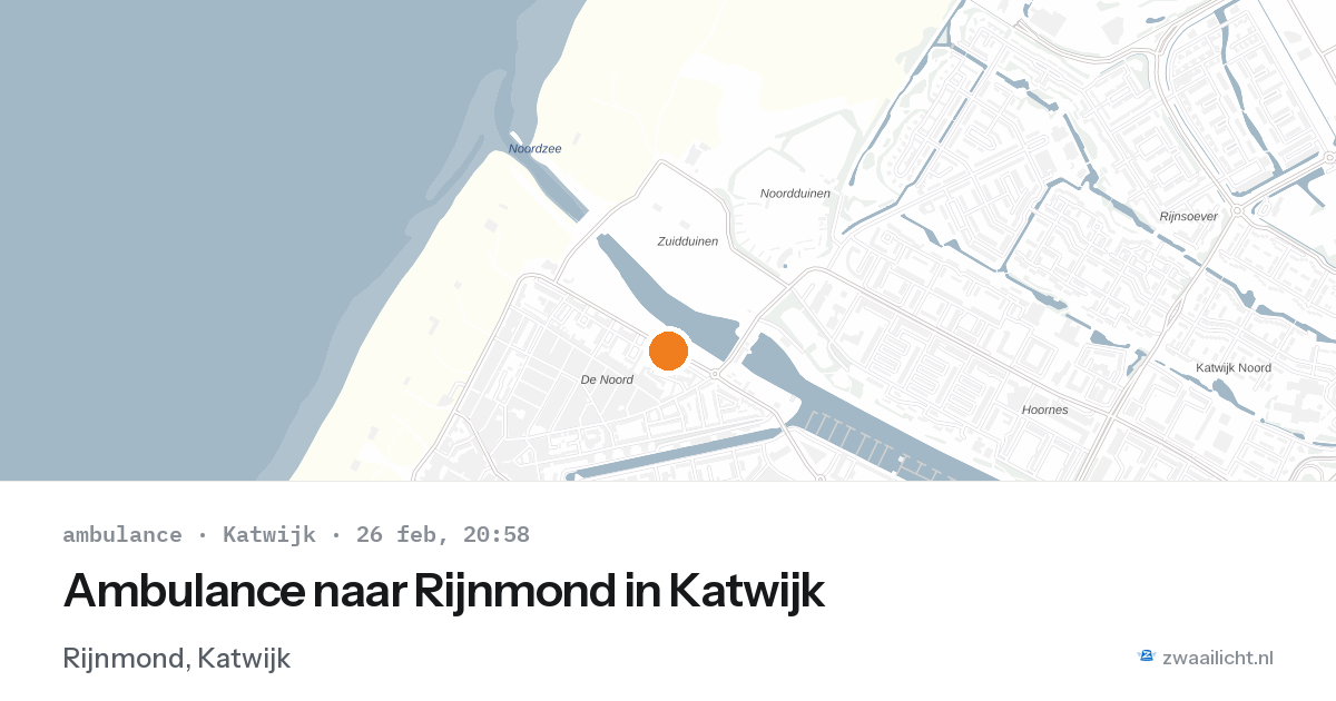 Ambulance naar Rijnmond in Katwijk — 26 feb 2026