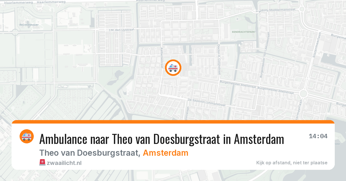 Ambulance naar Theo van Doesburgstraat in Amsterdam — 2 jun 2026