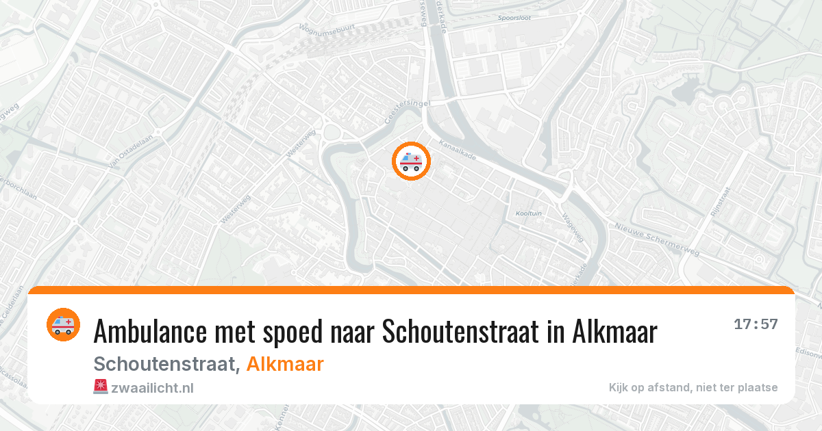 Ambulance met spoed naar Schoutenstraat in Alkmaar — 25 mei 2026