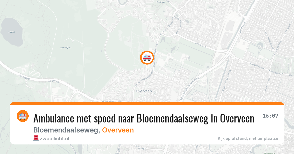 Ambulance met spoed naar Bloemendaalseweg in Overveen — 1 mei 2026