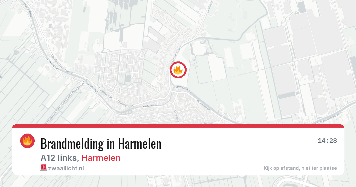 Brandmelding in Harmelen — 30 apr 2026