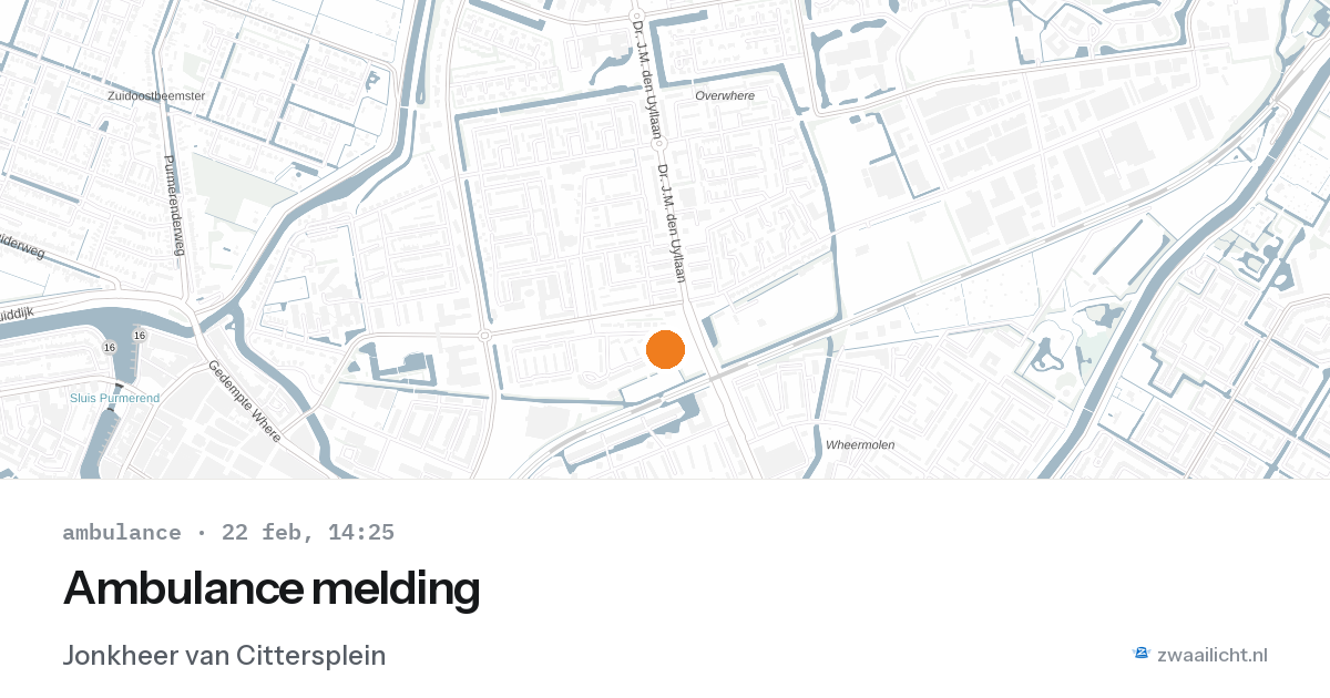 Ambulance melding — 22 feb 2026