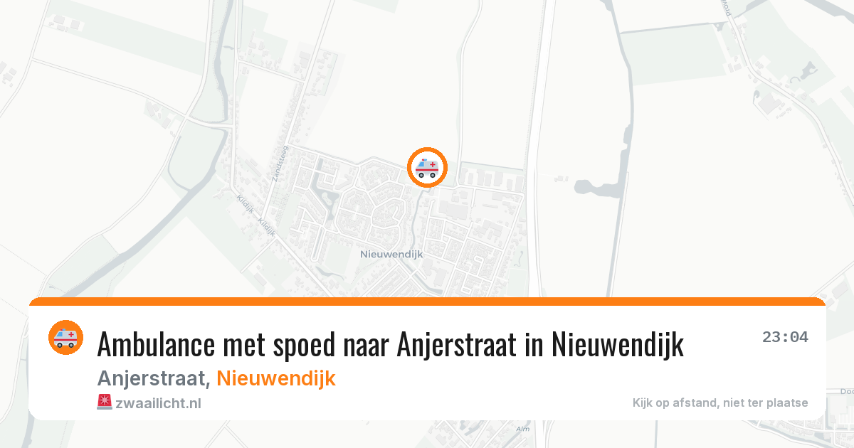 Ambulance met spoed naar Anjerstraat in Nieuwendijk — 30 jul 2026