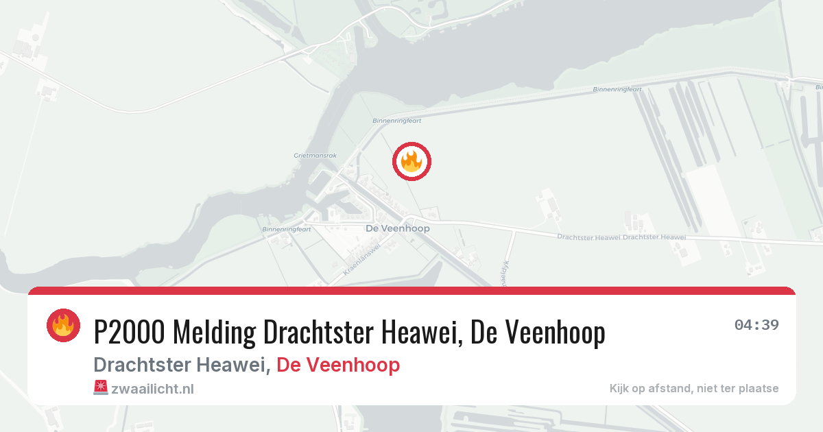 P2000 Melding Drachtster Heawei, De Veenhoop — 20 mei 2026