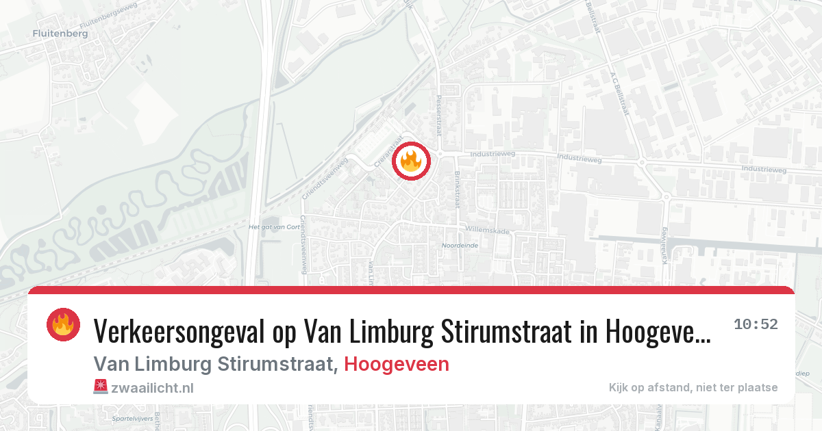 Verkeersongeval op Van Limburg Stirumstraat in Hoogeveen — 22 jun 2026