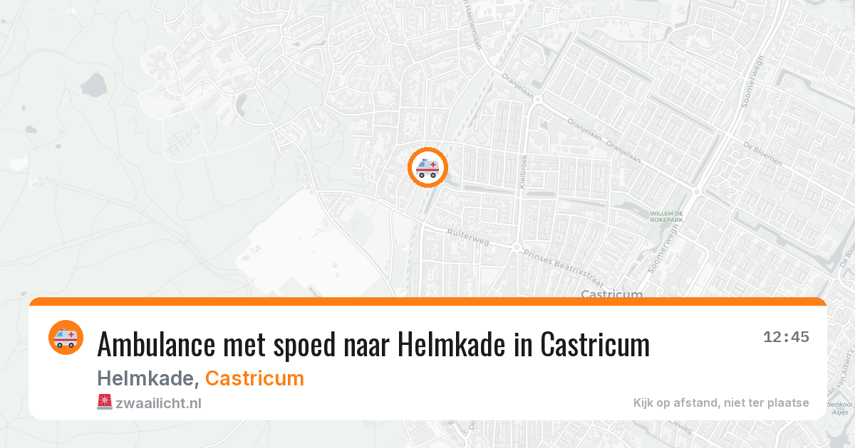 Ambulance met spoed naar Helmkade in Castricum — 28 jul 2026