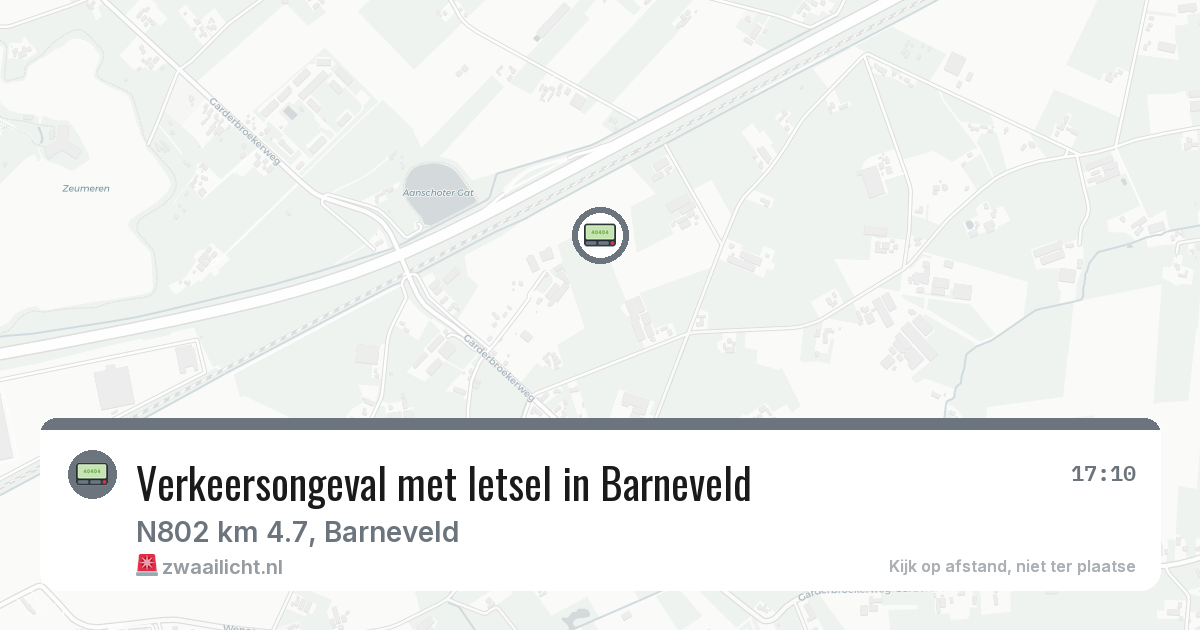 Verkeersongeval met letsel in Barneveld — 21 mrt 2026