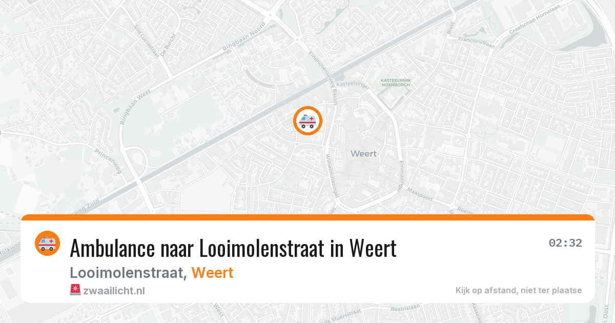 Ambulance naar Looimolenstraat in Weert — 2 aug 2026