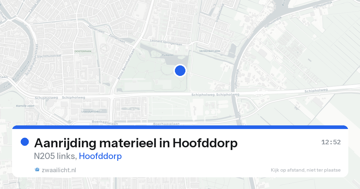 Aanrijding materieel in Hoofddorp — 20 aug 2026