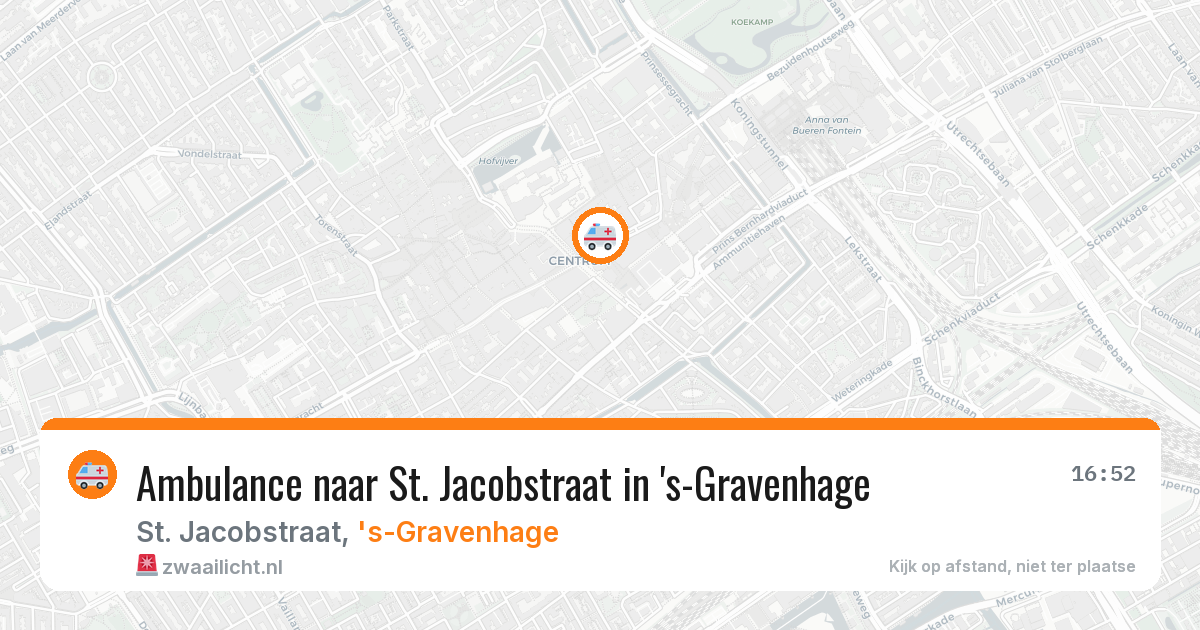 Ambulance naar St. Jacobstraat in 's-Gravenhage — 25 jun 2026