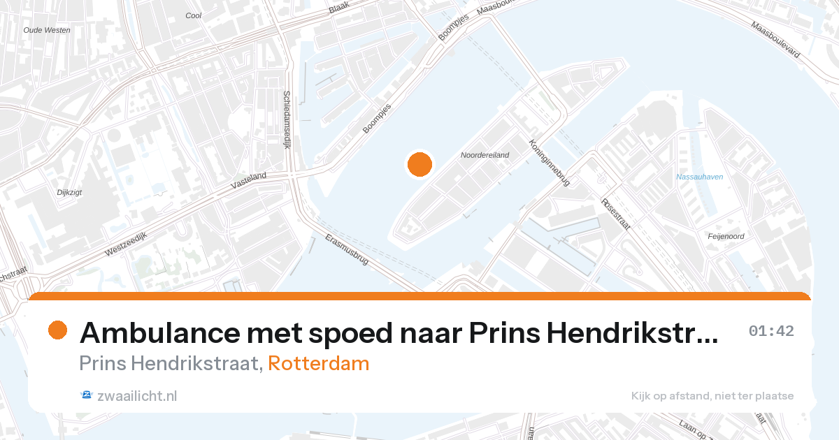 Ambulance met spoed naar Prins Hendrikstraat in Rotterdam — 27 aug 2026