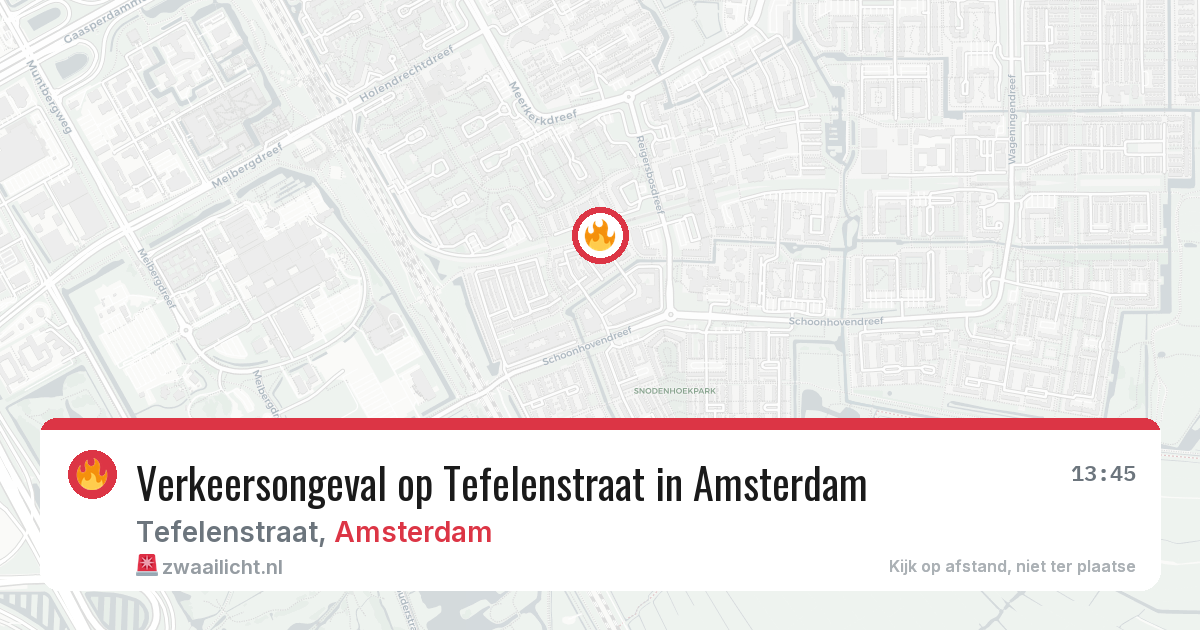 Verkeersongeval op Tefelenstraat in Amsterdam — 8 feb 2026