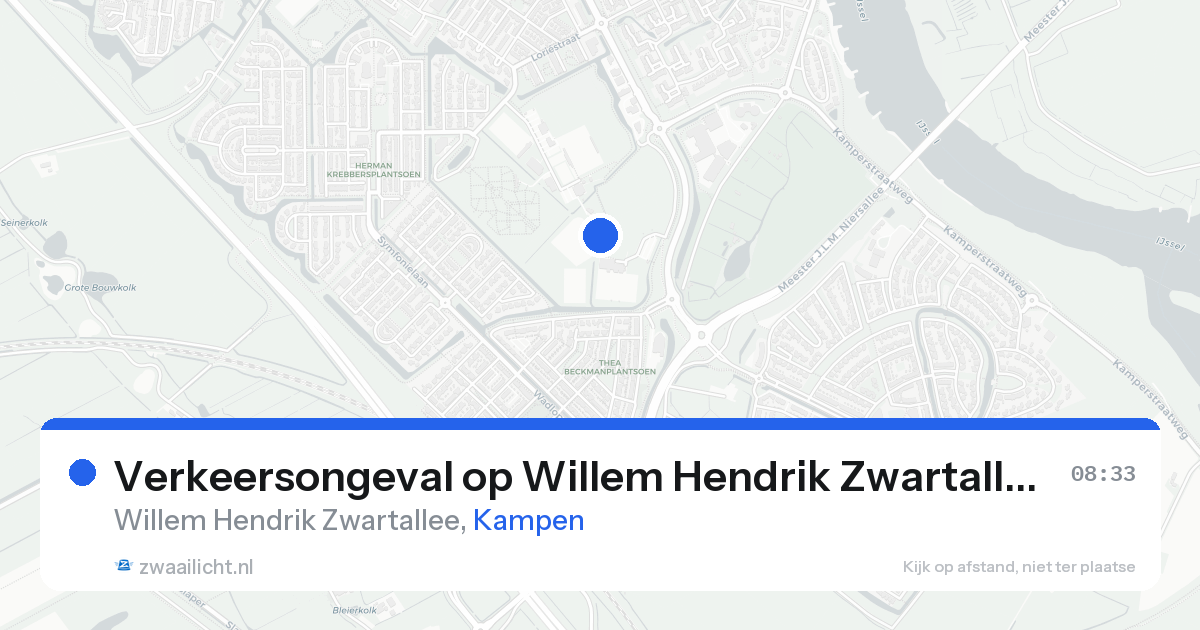 Verkeersongeval op Willem Hendrik Zwartallee in Kampen — 20 aug 2026