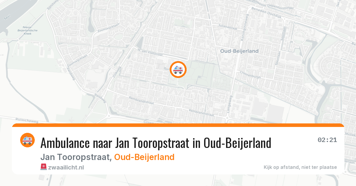 Ambulance naar Jan Tooropstraat in Oud-Beijerland — 11 jun 2026