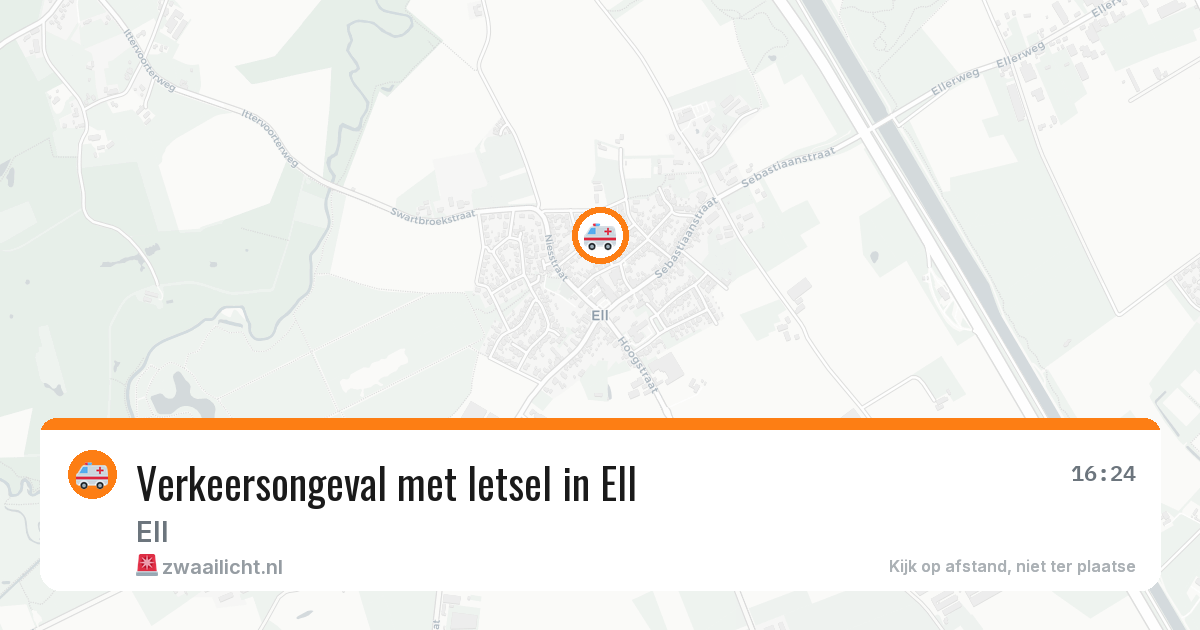 Verkeersongeval met letsel in Ell — 6 jul 2026