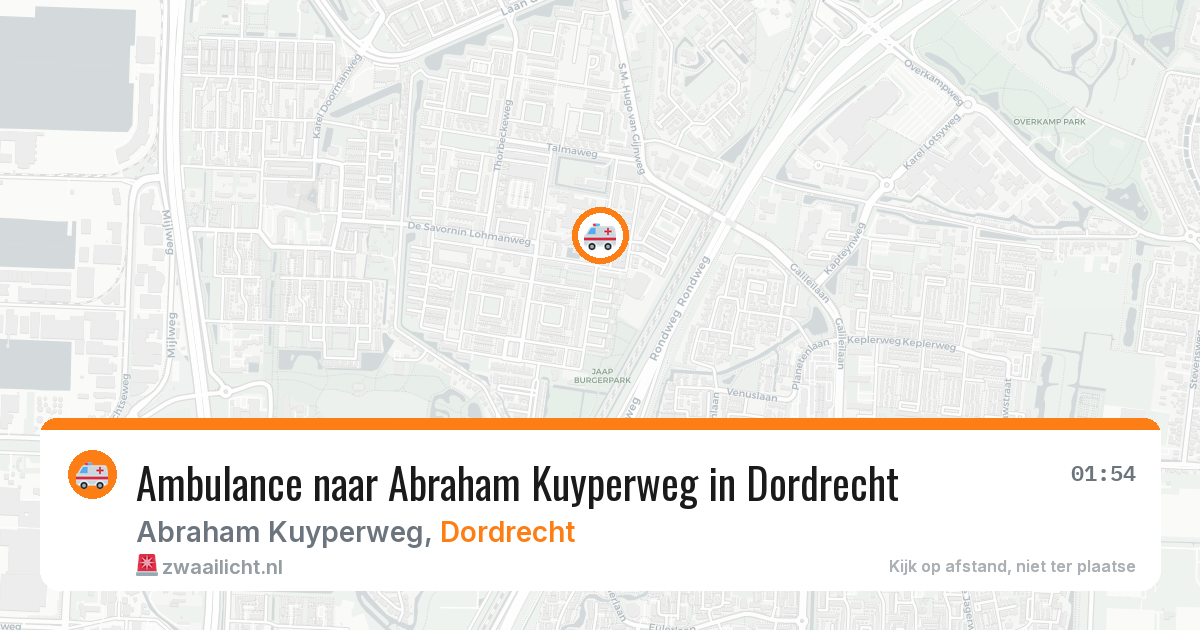 Ambulance naar Abraham Kuyperweg in Dordrecht — 29 jun 2026