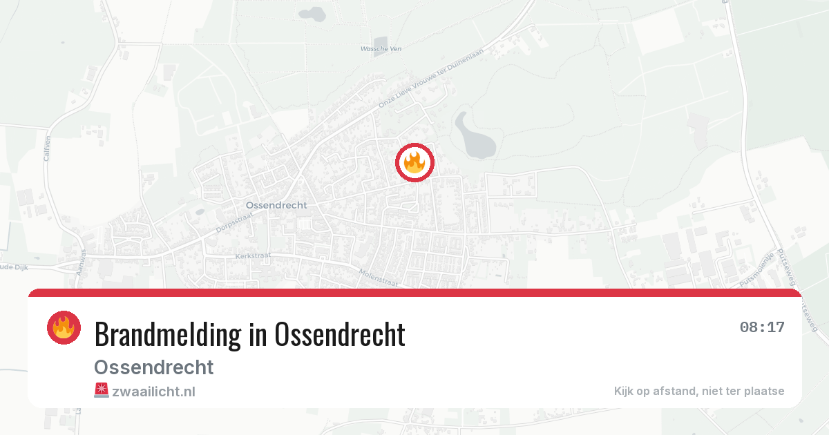Brandmelding in Ossendrecht — 13 aug 2026