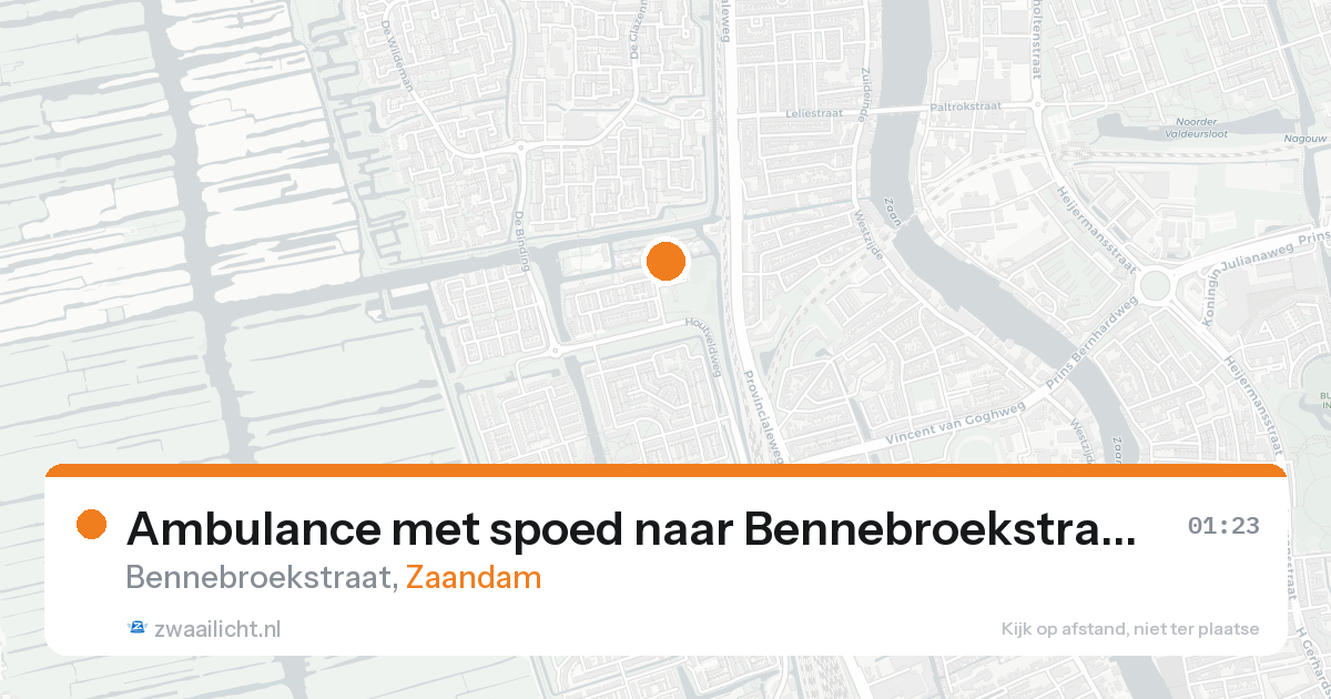 Ambulance met spoed naar Bennebroekstraat in Zaandam — 8 jun 2026