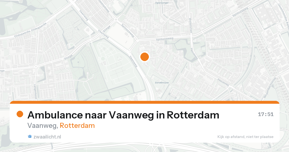 Ambulance naar Vaanweg in Rotterdam — 26 mei 2026