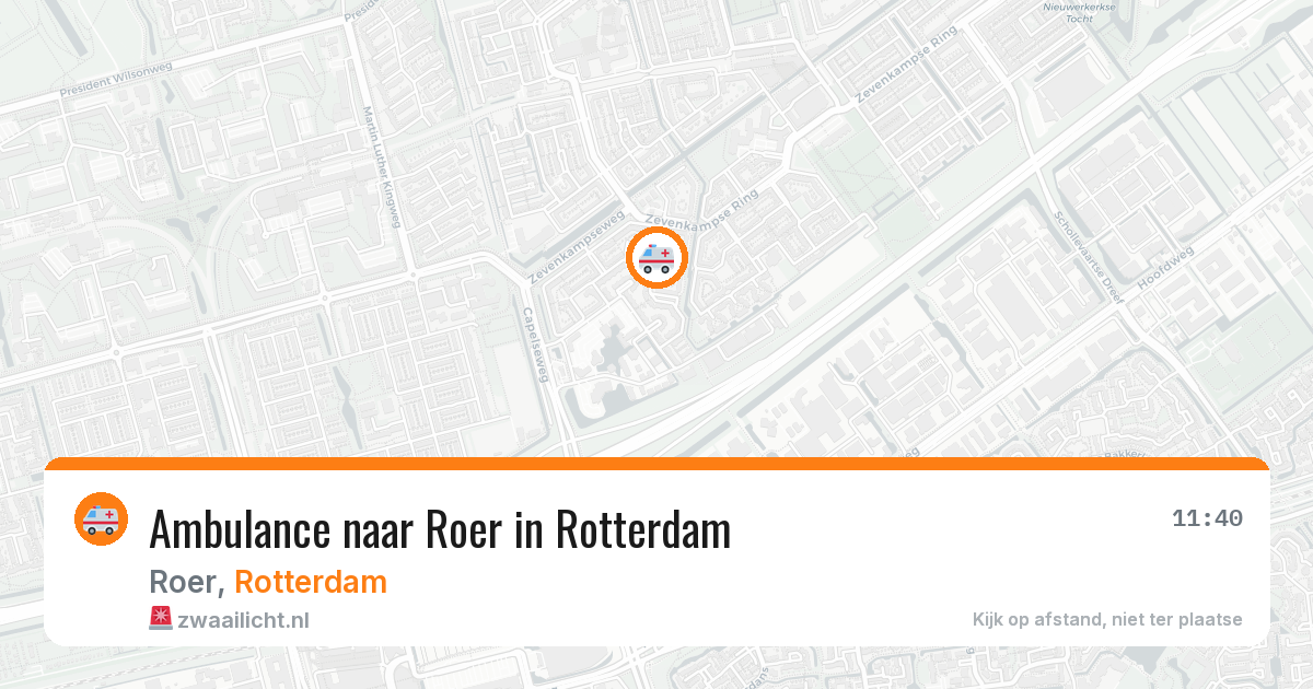 Ambulance naar Roer in Rotterdam — 14 jul 2026