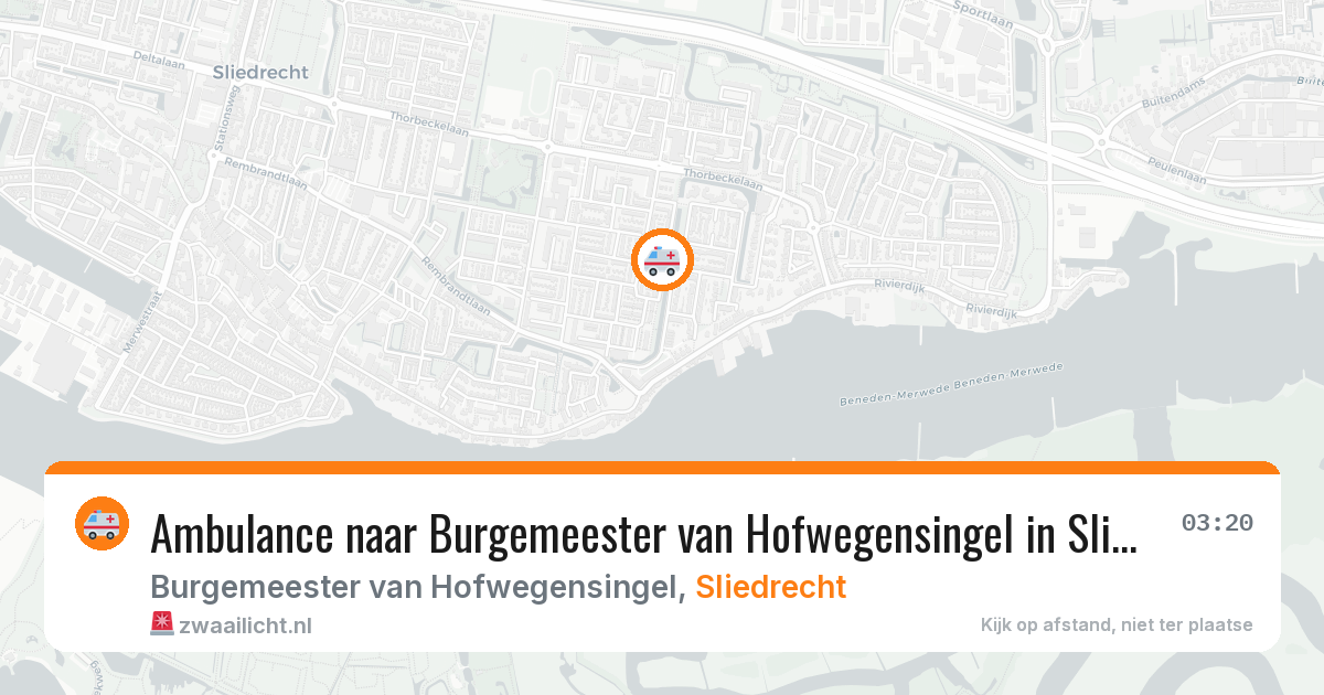Ambulance naar Burgemeester van Hofwegensingel in Sliedrecht — 30 jul 2026