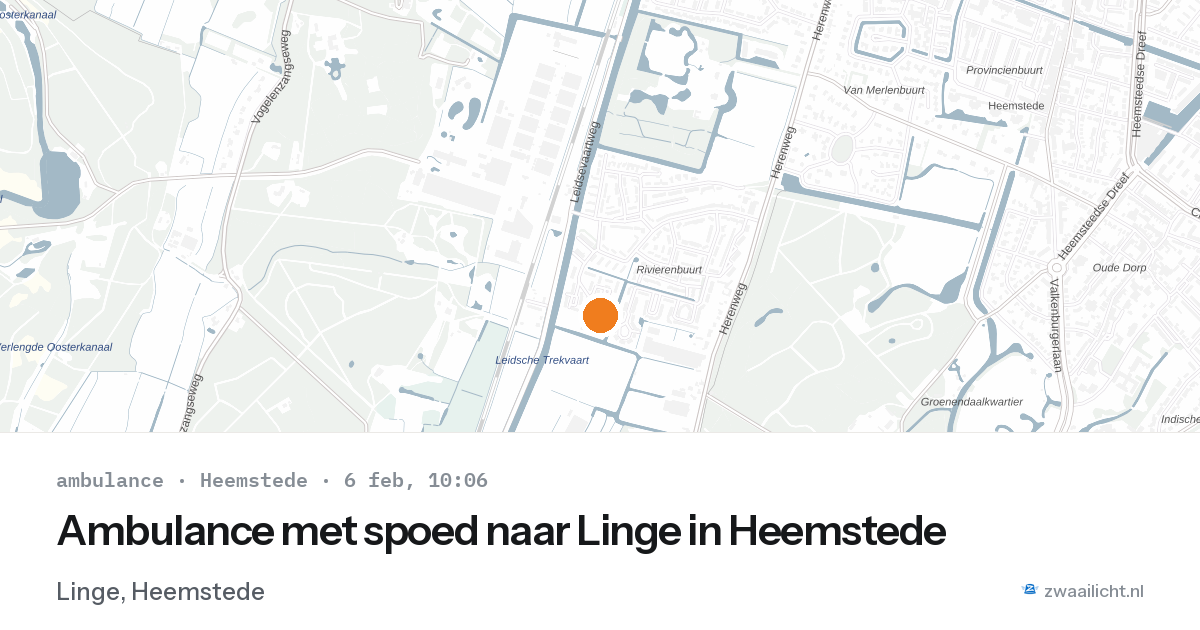 Ambulance met spoed naar Linge in Heemstede — 6 feb 2026