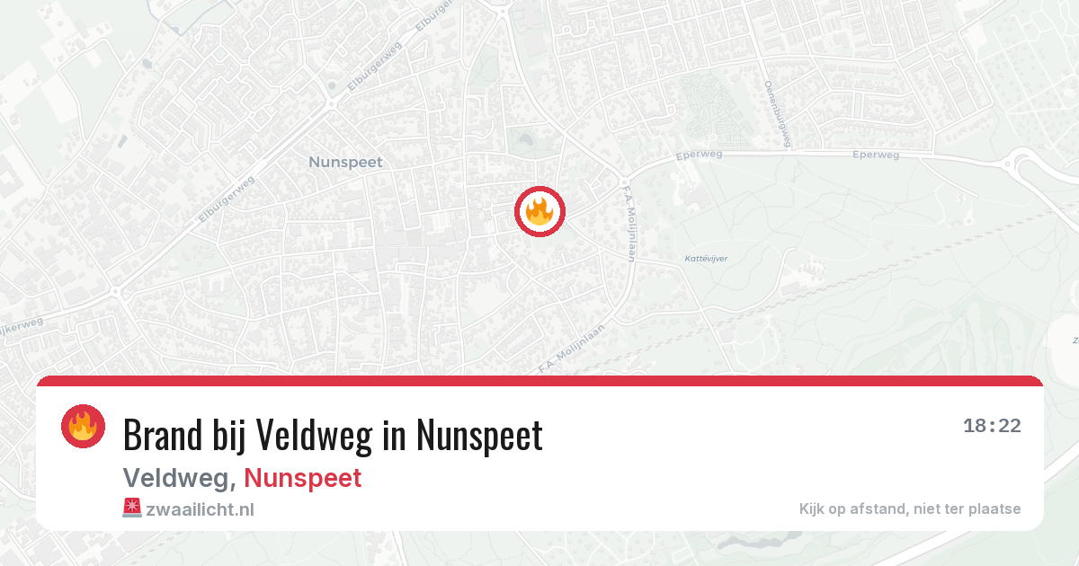 Brand bij Veldweg in Nunspeet — 29 mei 2026